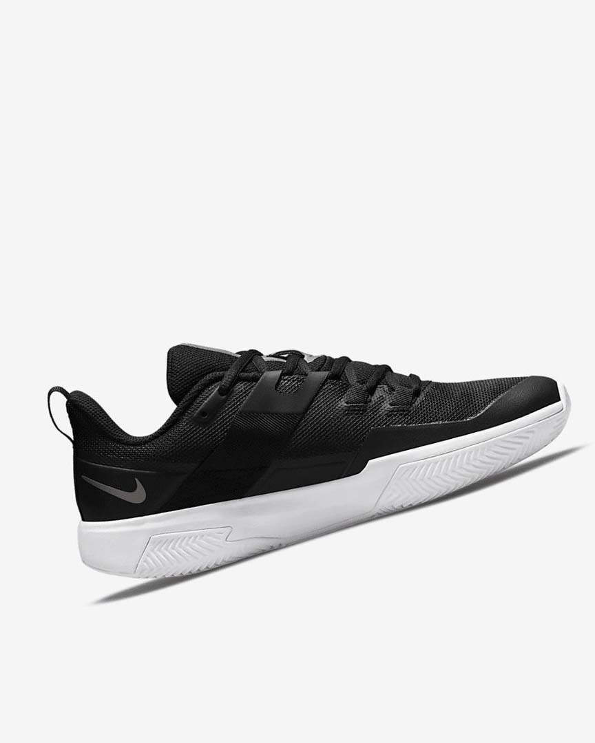 Black / White / Metal Red Brown Nike Court Vapor Lite Women's Tennis Shoes | CA_5606