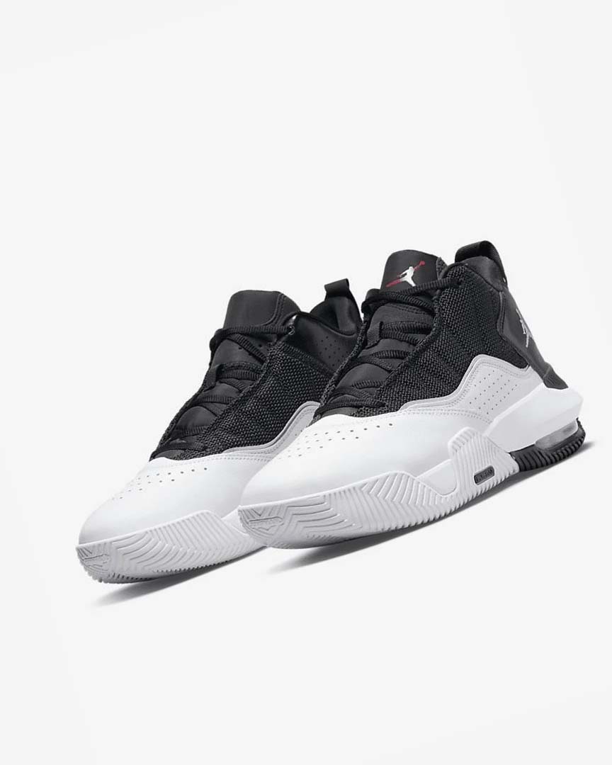 Black / White / Metal Silver / Red Nike Jordan Stay Loyal Men's Basketball Shoes | CA_2508