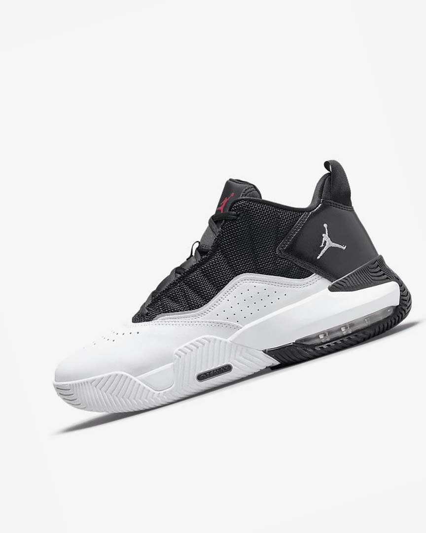 Black / White / Metal Silver / Red Nike Jordan Stay Loyal Men\'s Basketball Shoes | CA_2508