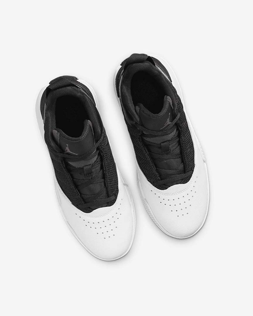 Black / White / Metal Silver / Red Nike Jordan Stay Loyal Boys' Basketball Shoes | CA_5399