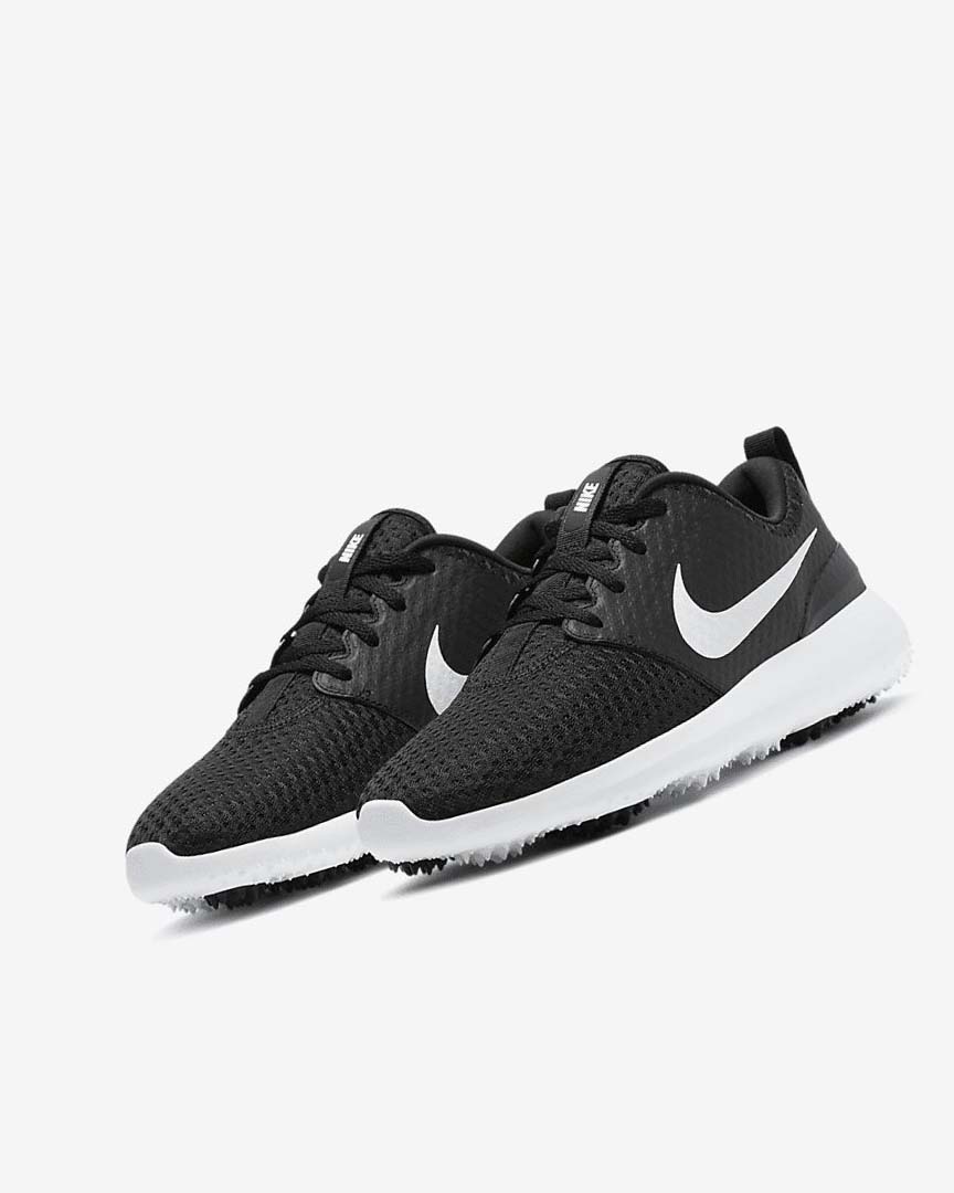 Black / White / Metal White Nike Roshe G Women's Golf Shoes | CA_4913