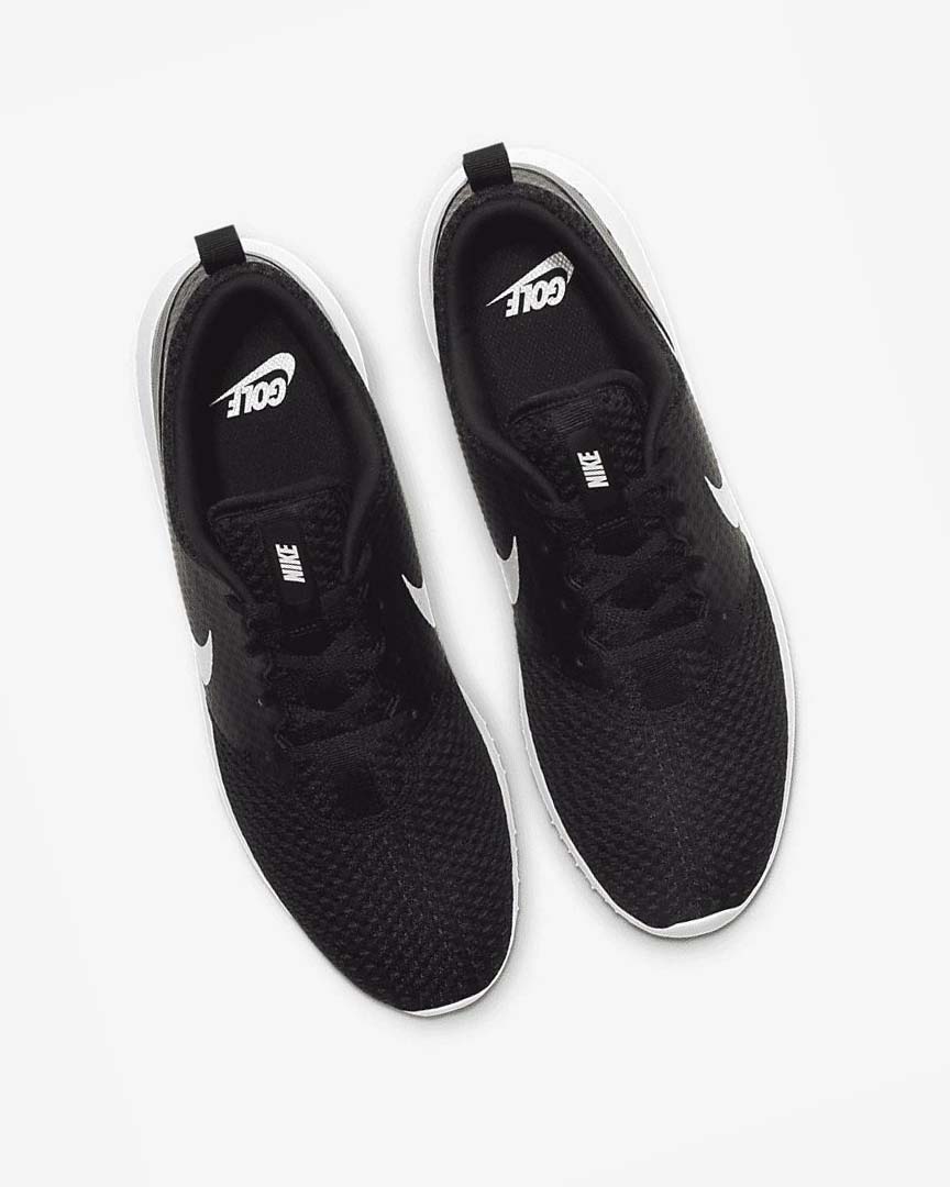 Black / White / Metal White Nike Roshe G Men's Golf Shoes | CA_4925