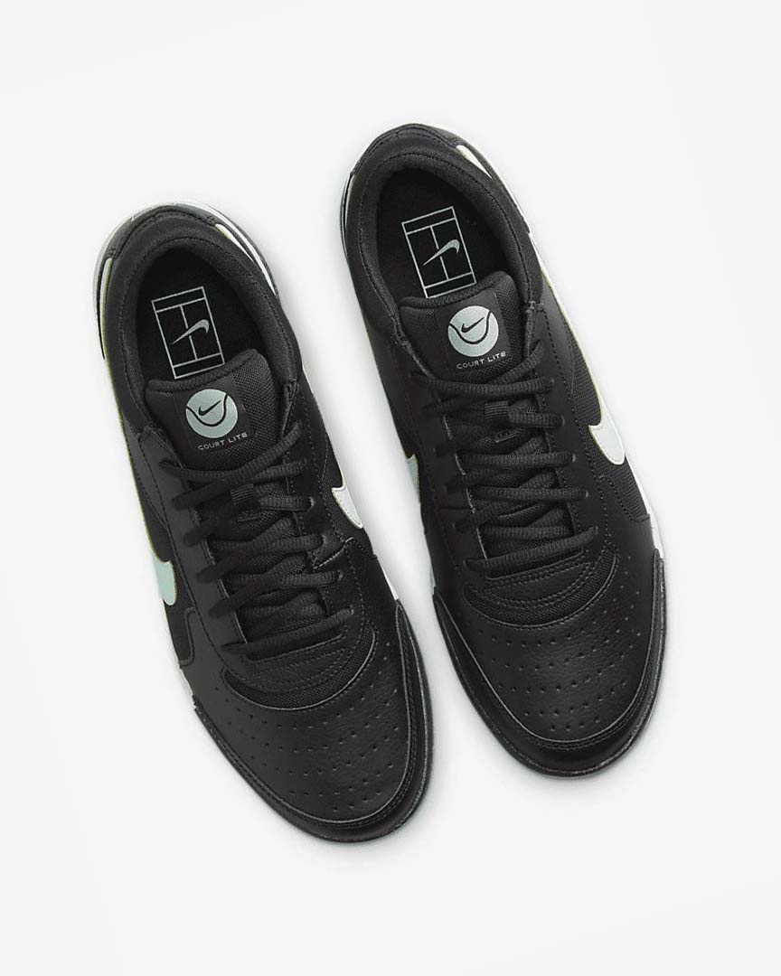 Black / White / Mint Nike Court Zoom Lite 3 Men's Tennis Shoes | CA_3163