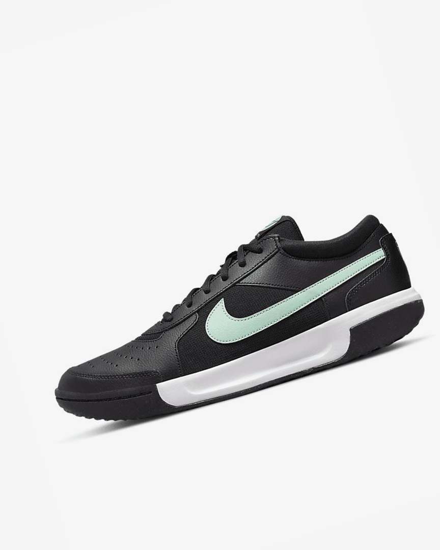 Black / White / Mint Nike Court Zoom Lite 3 Men\'s Tennis Shoes | CA_3163