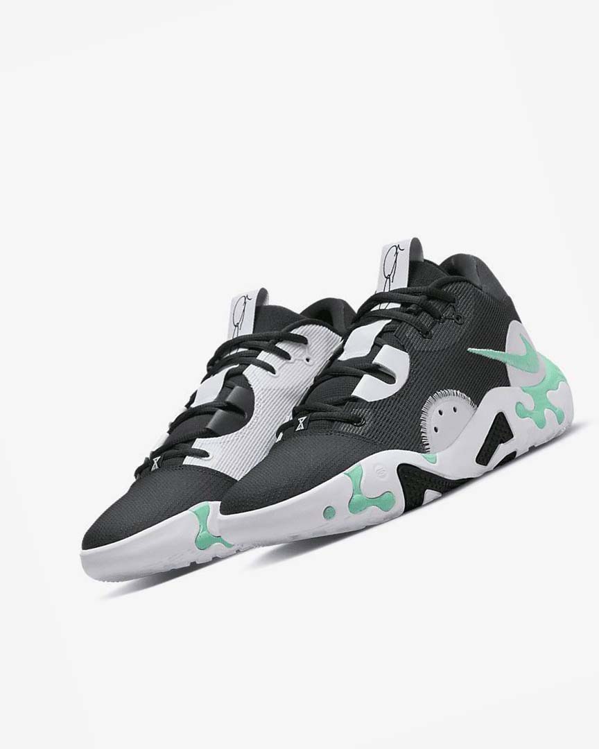 Black / White / Mint Nike PG 6 Men's Basketball Shoes | CA_5023