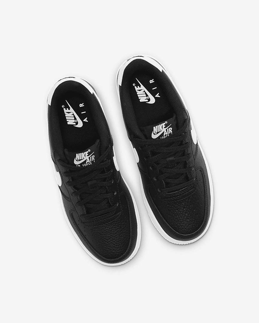 Black / White Nike Air Force 1 Girls' Sneakers | CA_1175