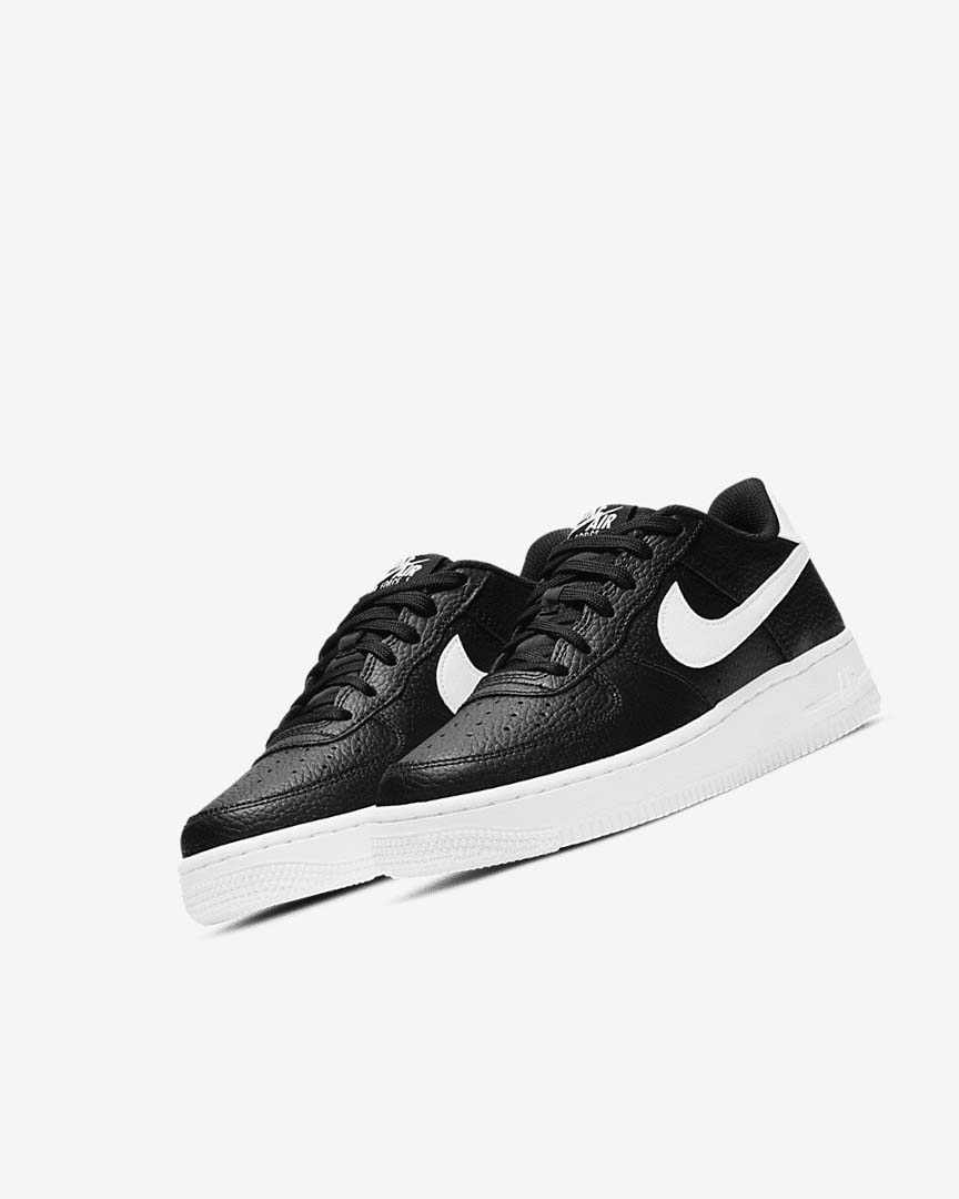 Black / White Nike Air Force 1 Girls' Sneakers | CA_1175