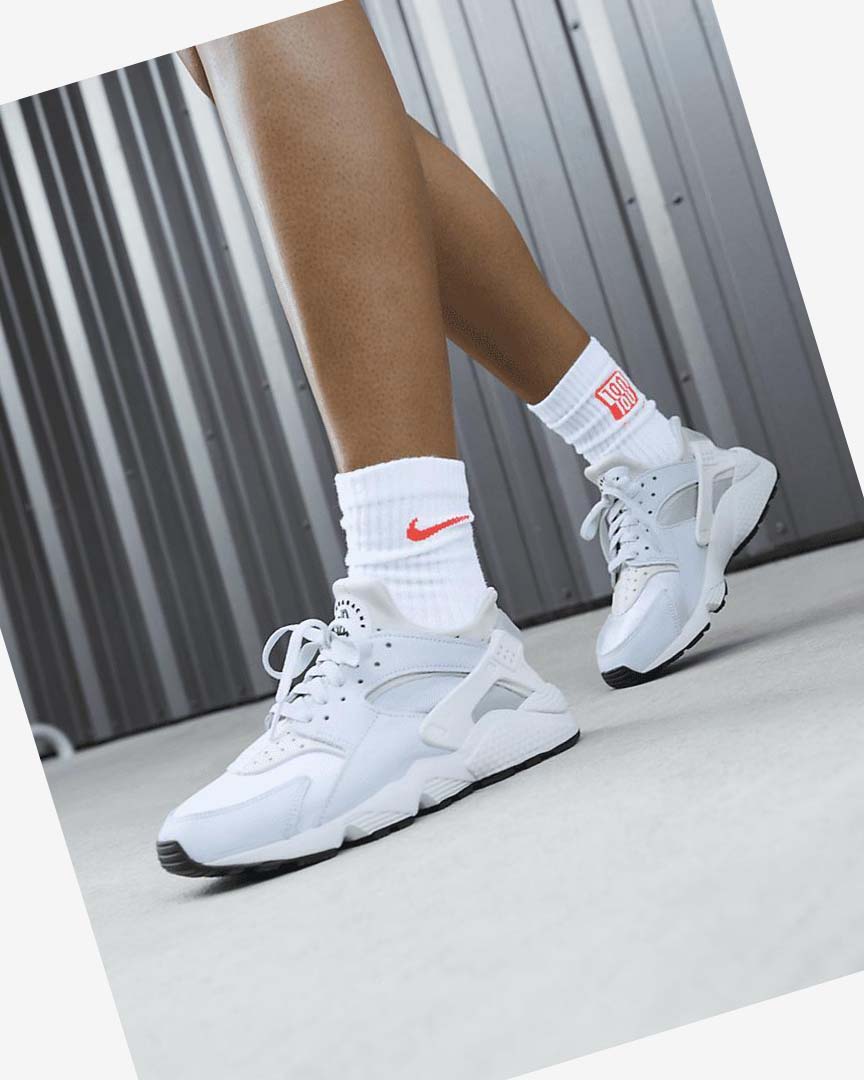 Black / White Nike Air Huarache Women's Sneakers | CA_2944