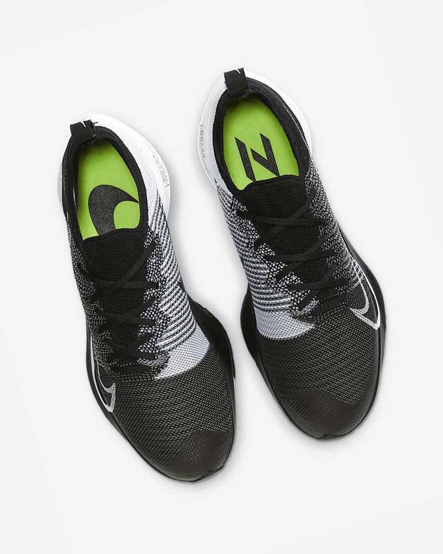 Black / White Nike Air Zoom Tempo NEXT% Men's Running Shoes | CA_2267