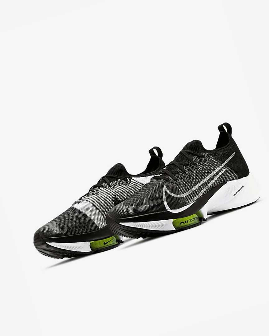 Black / White Nike Air Zoom Tempo NEXT% Men's Running Shoes | CA_2267