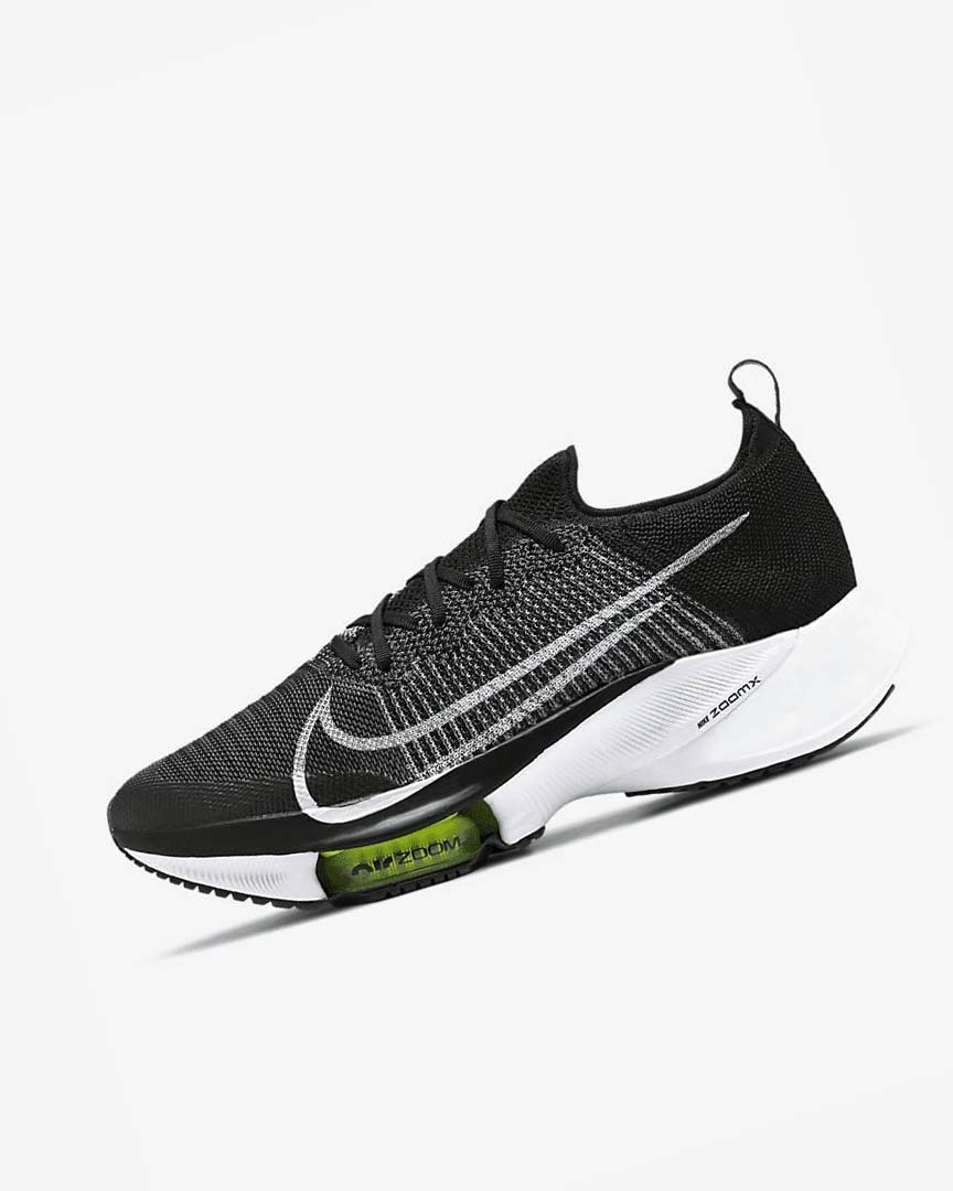 Black / White Nike Air Zoom Tempo NEXT% Men\'s Running Shoes | CA_2267