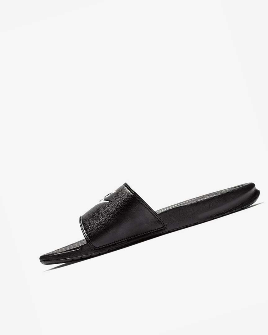 Black / White Nike Benassi JDI Men's Slides | CA_4938