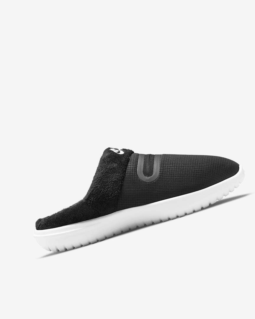 Black / White Nike Burrow Women's Slipper | CA_2995