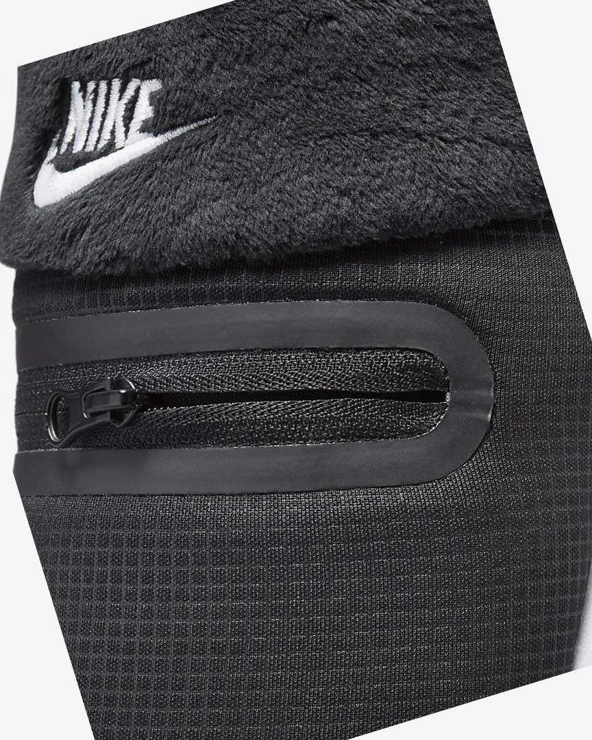 Black / White Nike Burrow Women's Slipper | CA_2995