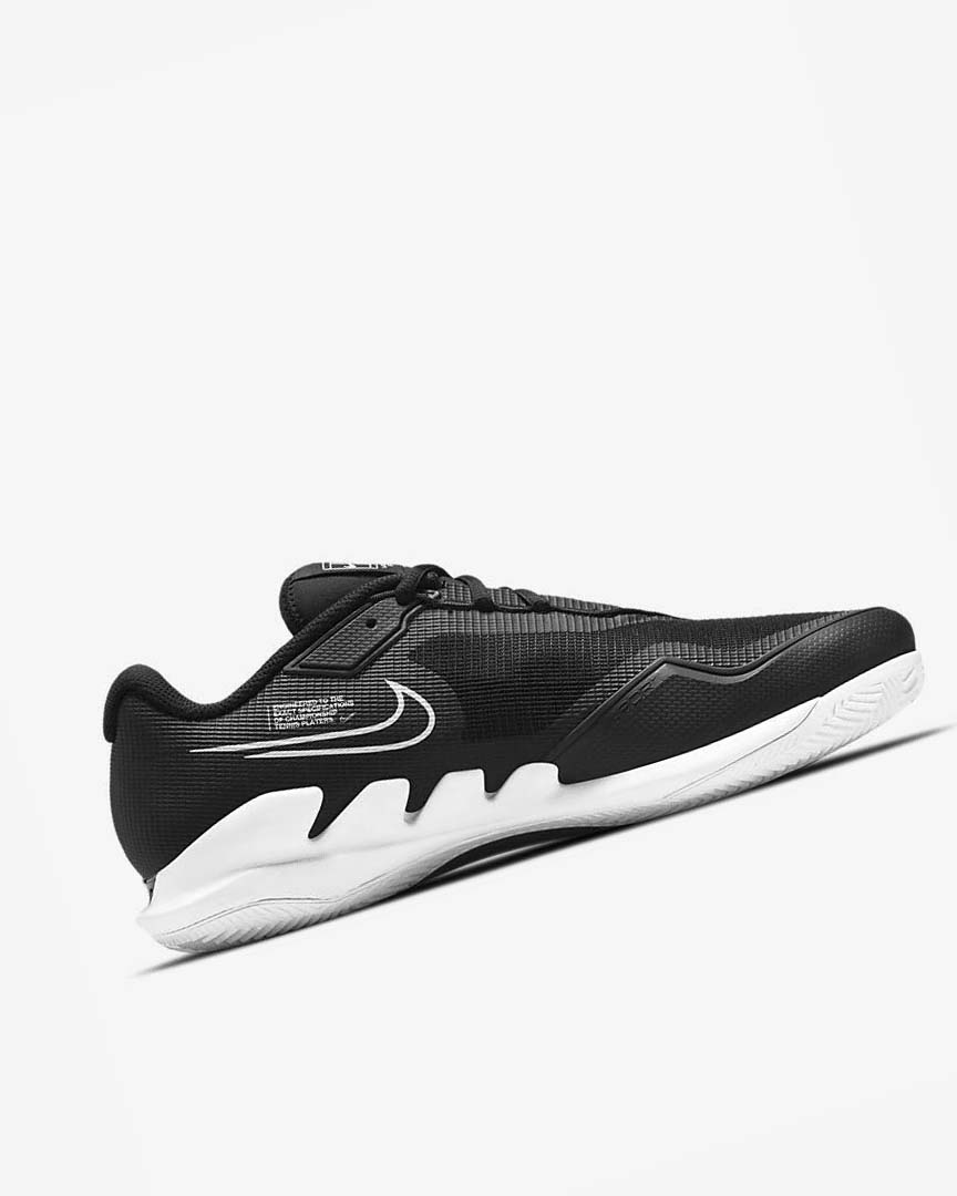Black / White Nike Court Air Zoom Vapor Pro Men's Tennis Shoes | CA_4772