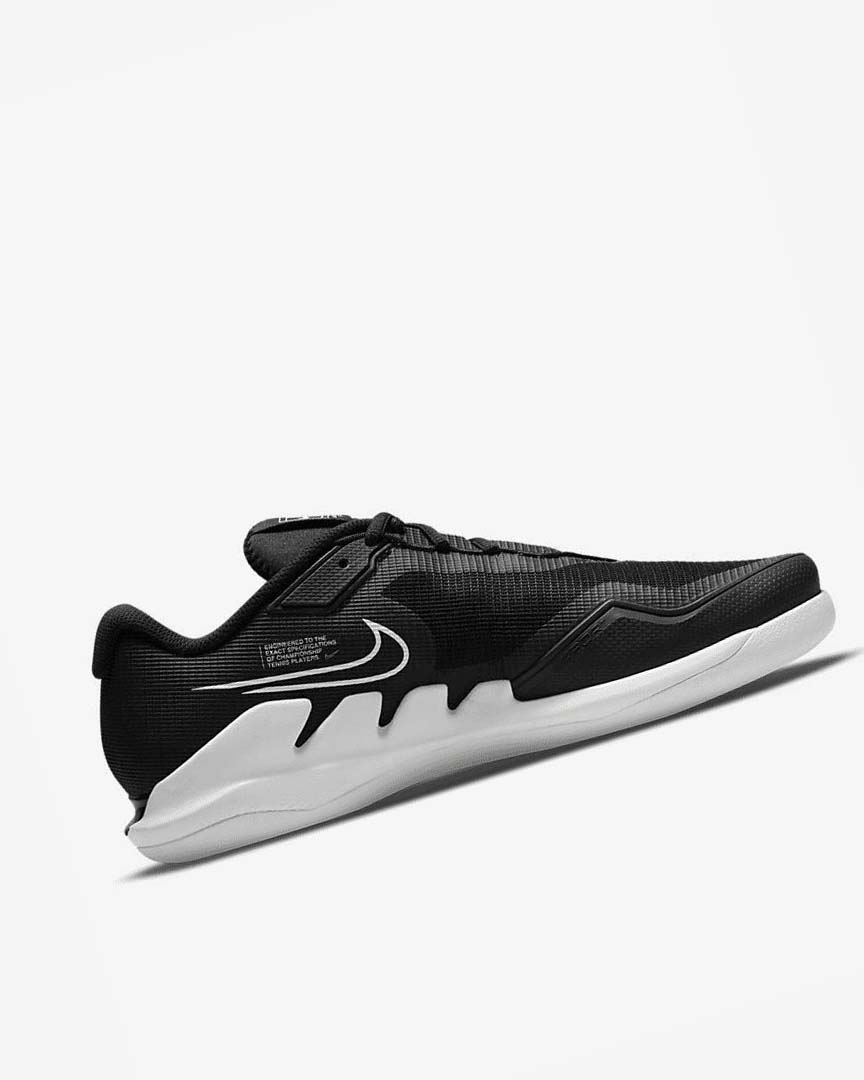 Black / White Nike Court Air Zoom Vapor Pro Men's Tennis Shoes | CA_4978
