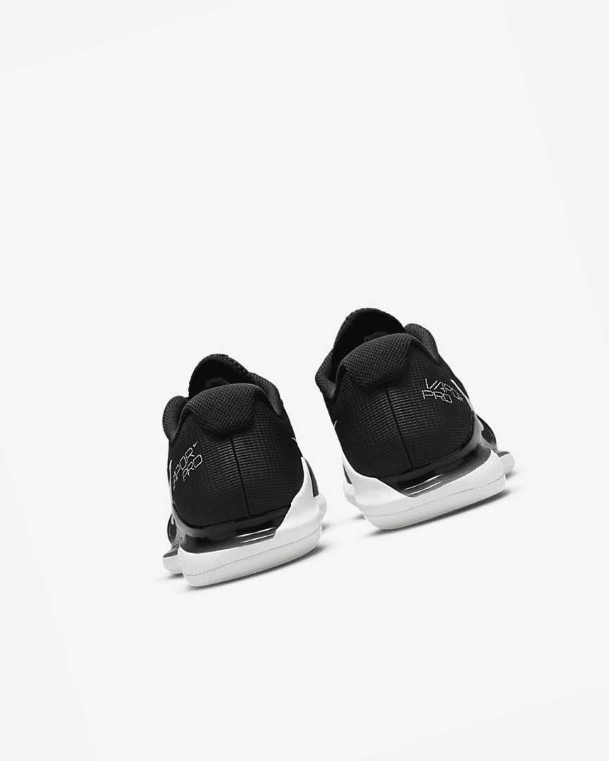 Black / White Nike Court Air Zoom Vapor Pro Men's Tennis Shoes | CA_4978