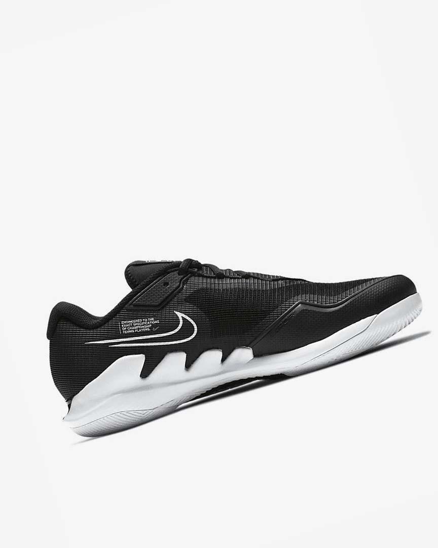 Black / White Nike Court Air Zoom Vapor Pro Men's Tennis Shoes | CA_5188