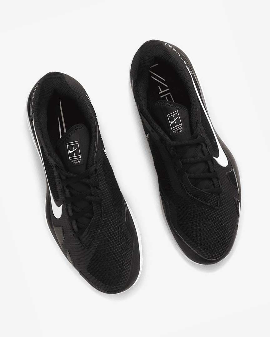 Black / White Nike Court Air Zoom Vapor Pro Men's Tennis Shoes | CA_5188