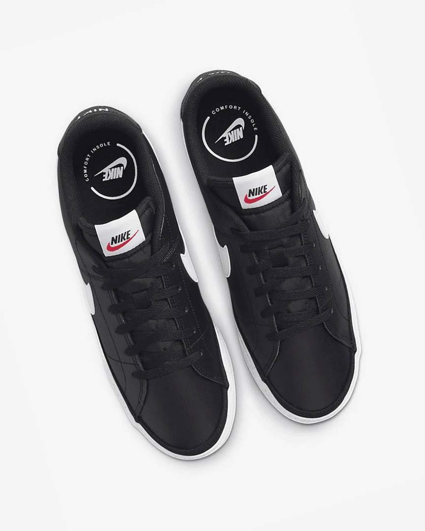 Black / White Nike Court Legacy Men's Sneakers | CA_3189