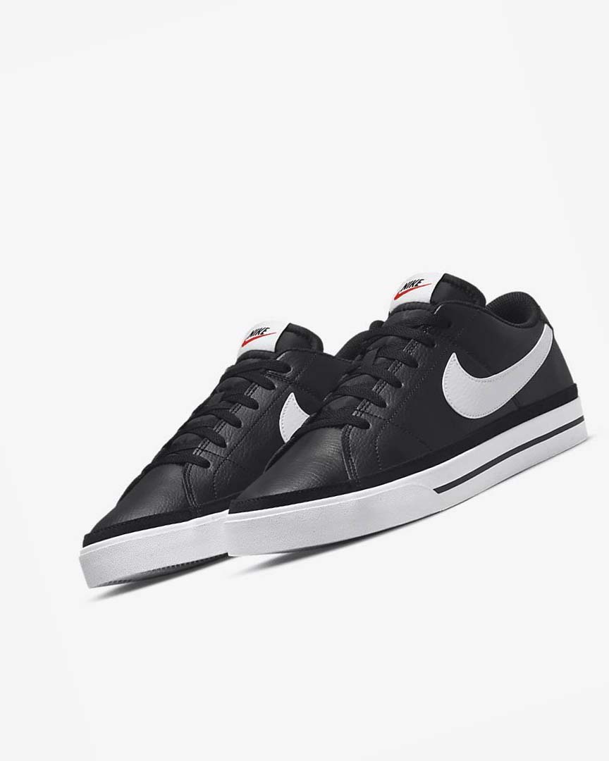 Black / White Nike Court Legacy Men's Sneakers | CA_3189