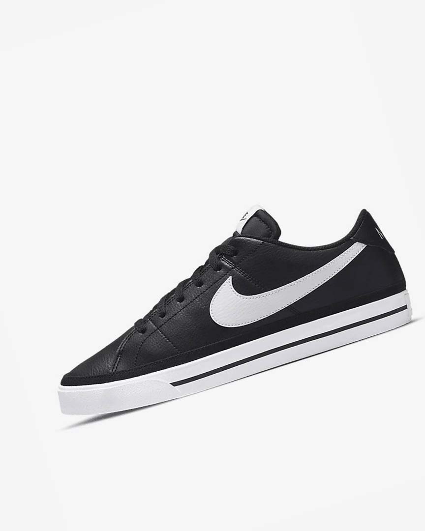 Black / White Nike Court Legacy Men\'s Sneakers | CA_3189