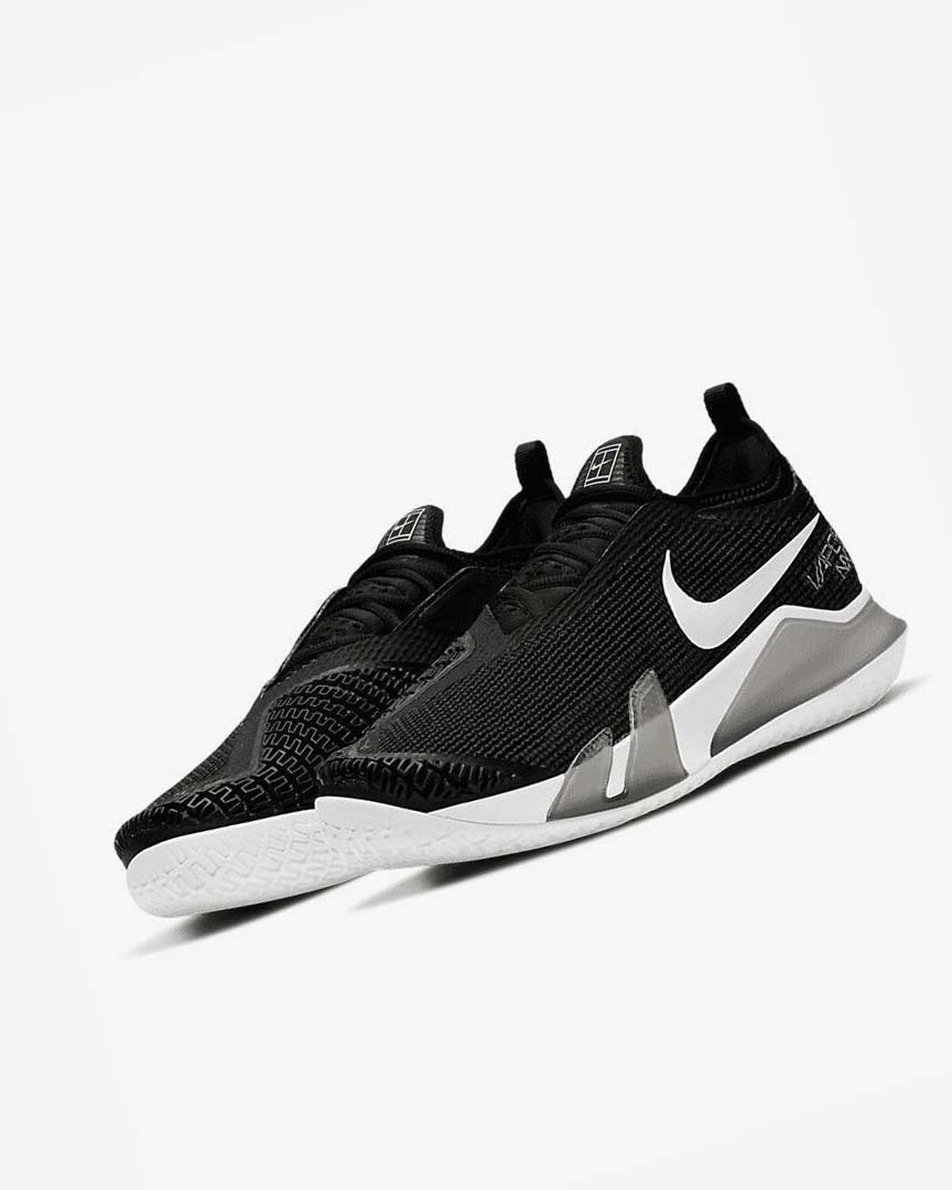 Black / White Nike Court React Vapor NXT Men's Tennis Shoes | CA_5531