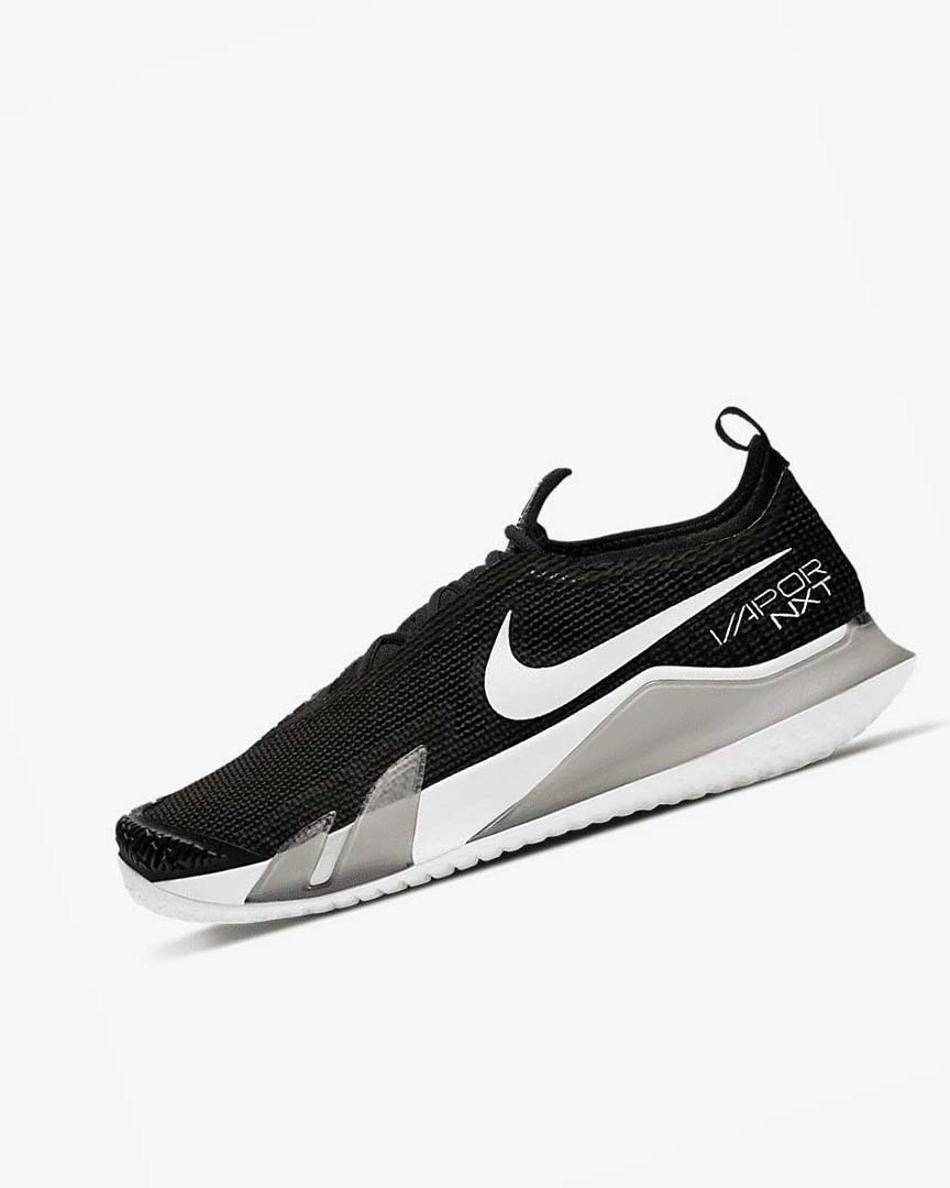Black / White Nike Court React Vapor NXT Men\'s Tennis Shoes | CA_5531
