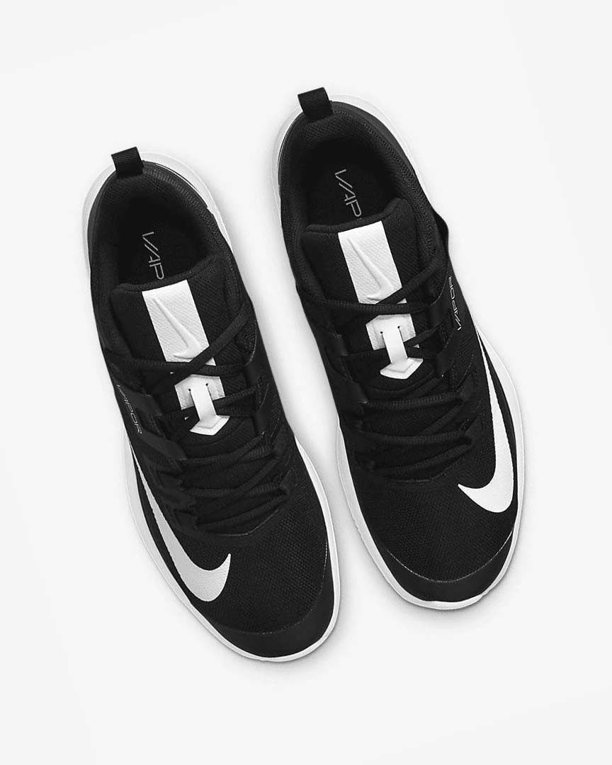 Black / White Nike Court Vapor Lite Men's Tennis Shoes | CA_4578