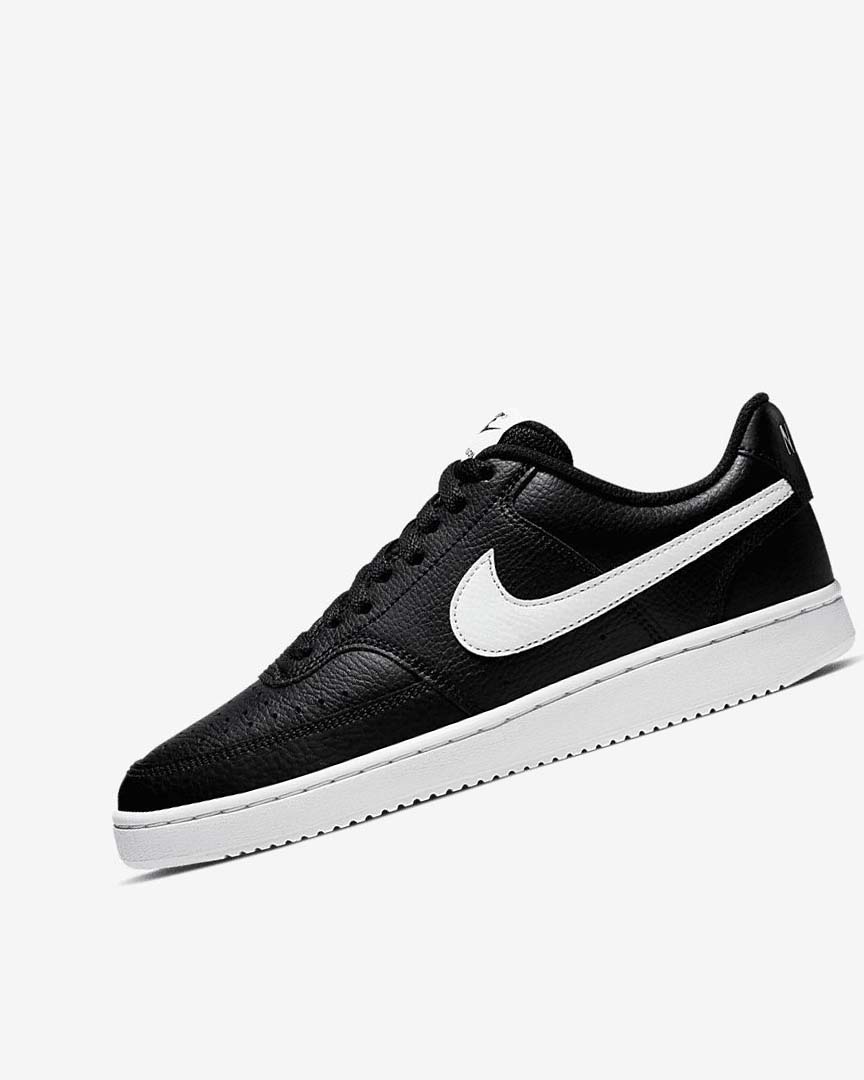Black / White Nike Court Vision Low Women\'s Sneakers | CA_2919