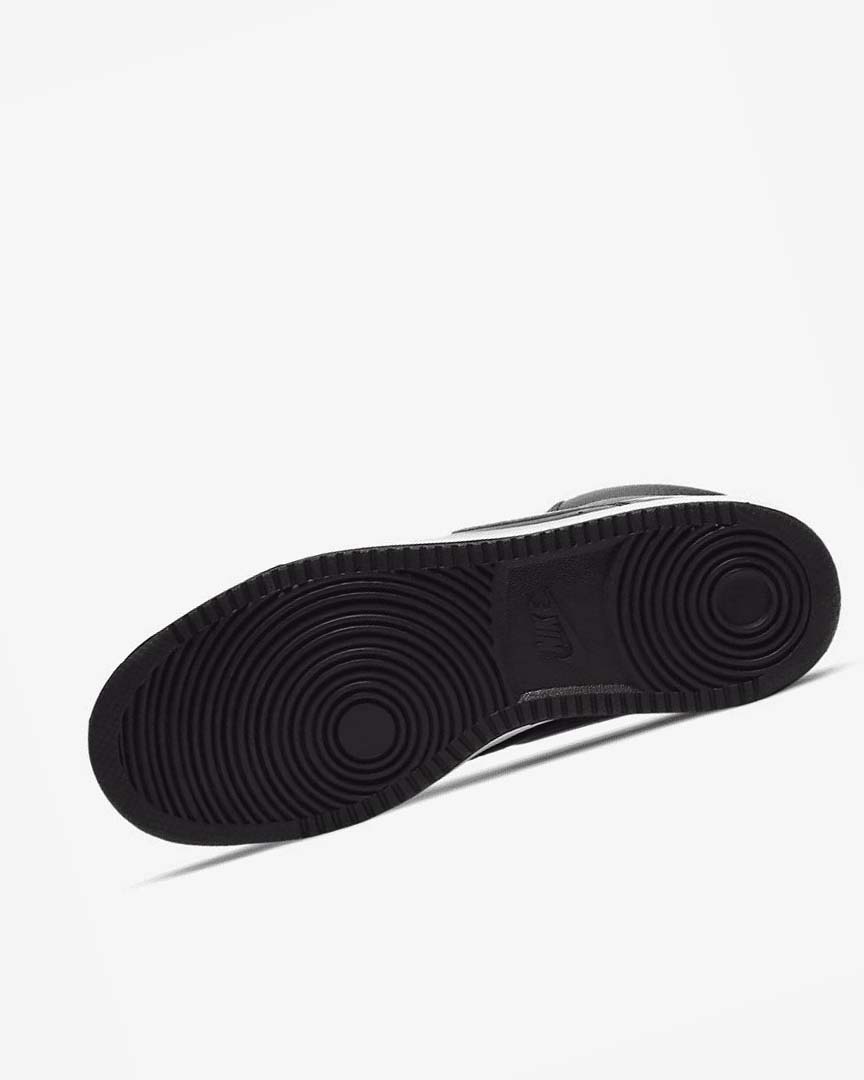 Black / White Nike Court Vision Mid Men's Sneakers | CA_5388