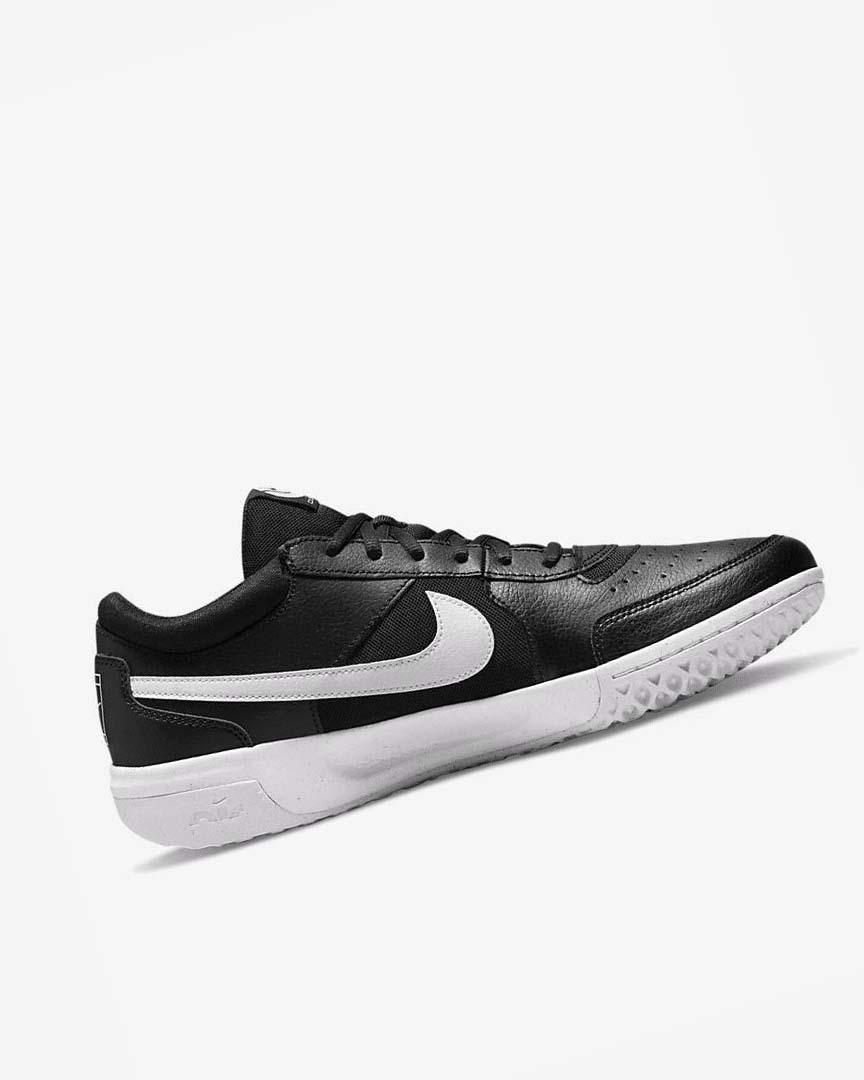 Black / White Nike Court Zoom Lite 3 Men's Tennis Shoes | CA_3027