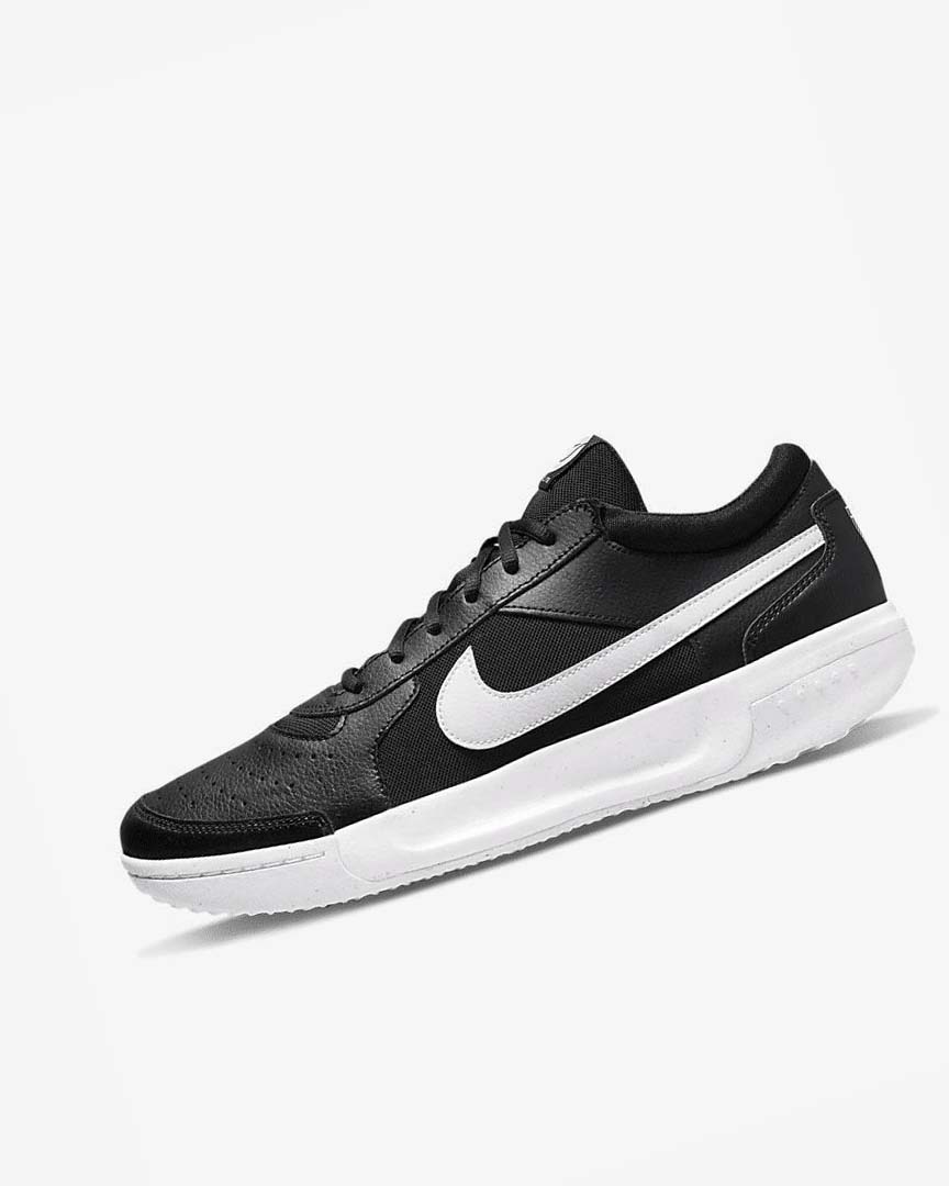 Black / White Nike Court Zoom Lite 3 Men\'s Tennis Shoes | CA_3027
