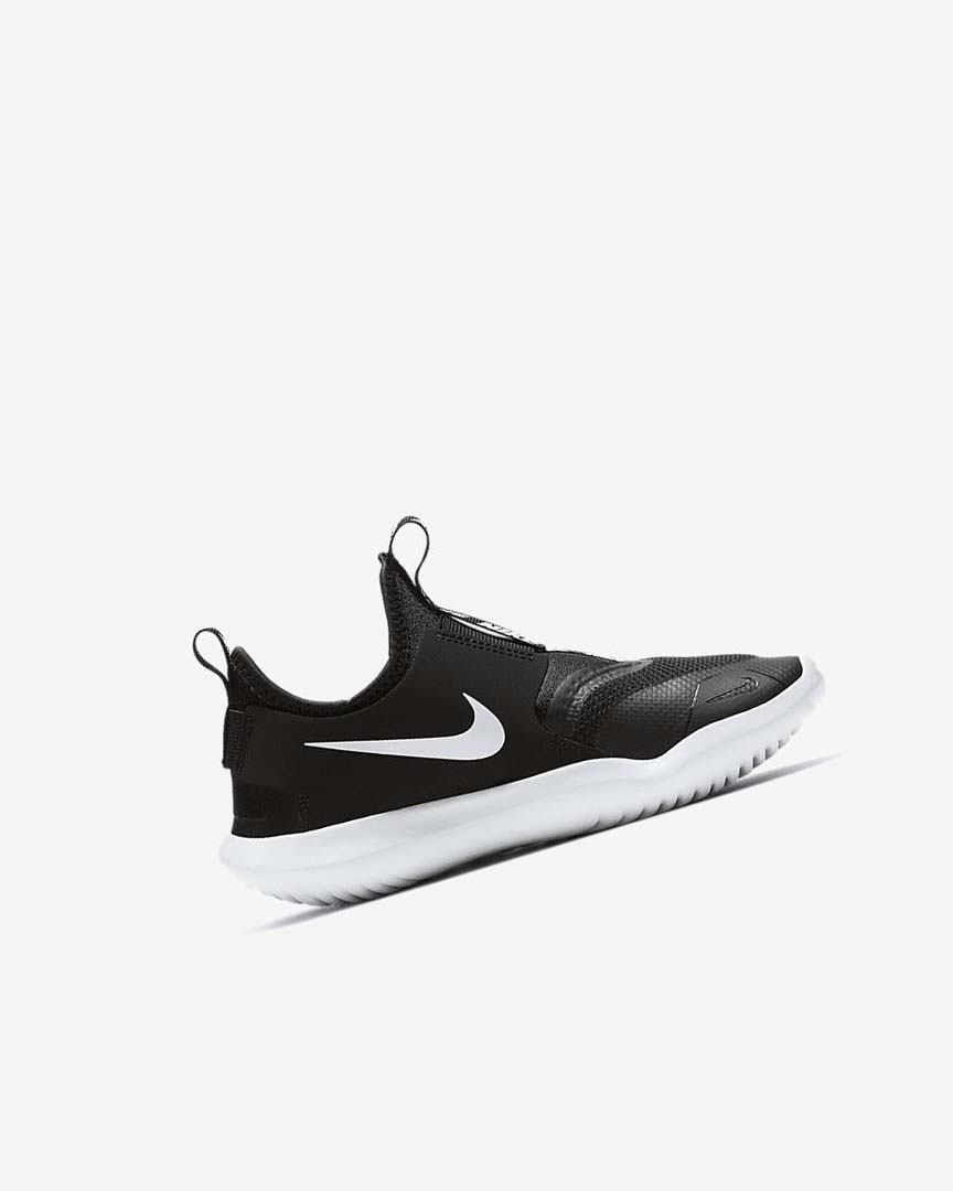Black / White Nike Flex Runner Boys' Shoes | CA_5490