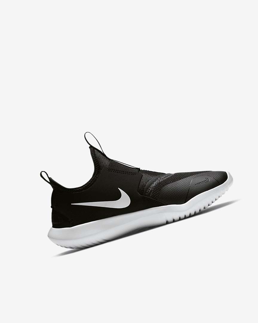 Black / White Nike Flex Runner Girls' Running Shoes | CA_3259