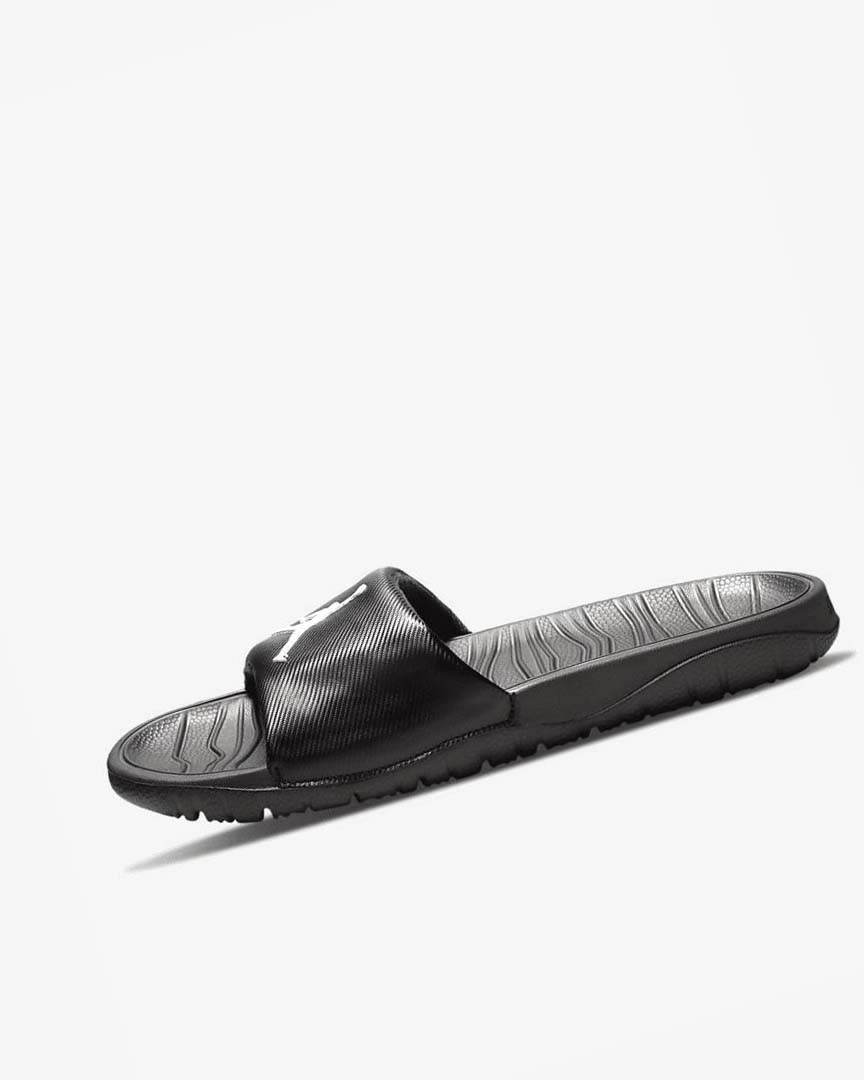Black / White Nike Jordan Break Men\'s Slides | CA_1205