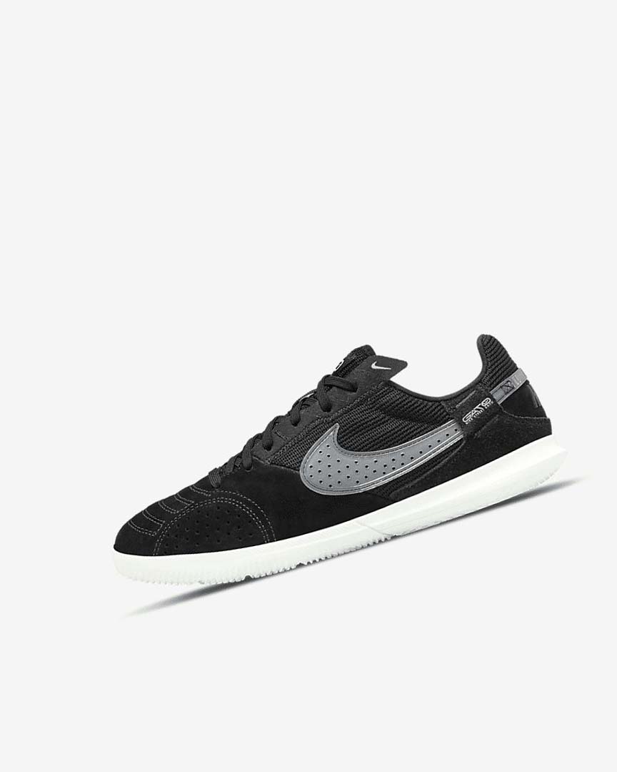 Black / White Nike Jr. Streetgato Boys\' Soccer Shoes | CA_2973