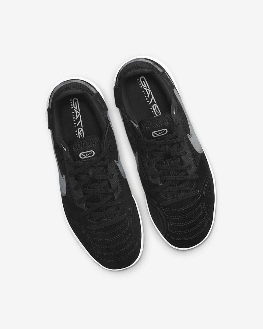 Black / White Nike Jr. Streetgato Girls' Soccer Shoes | CA_3258