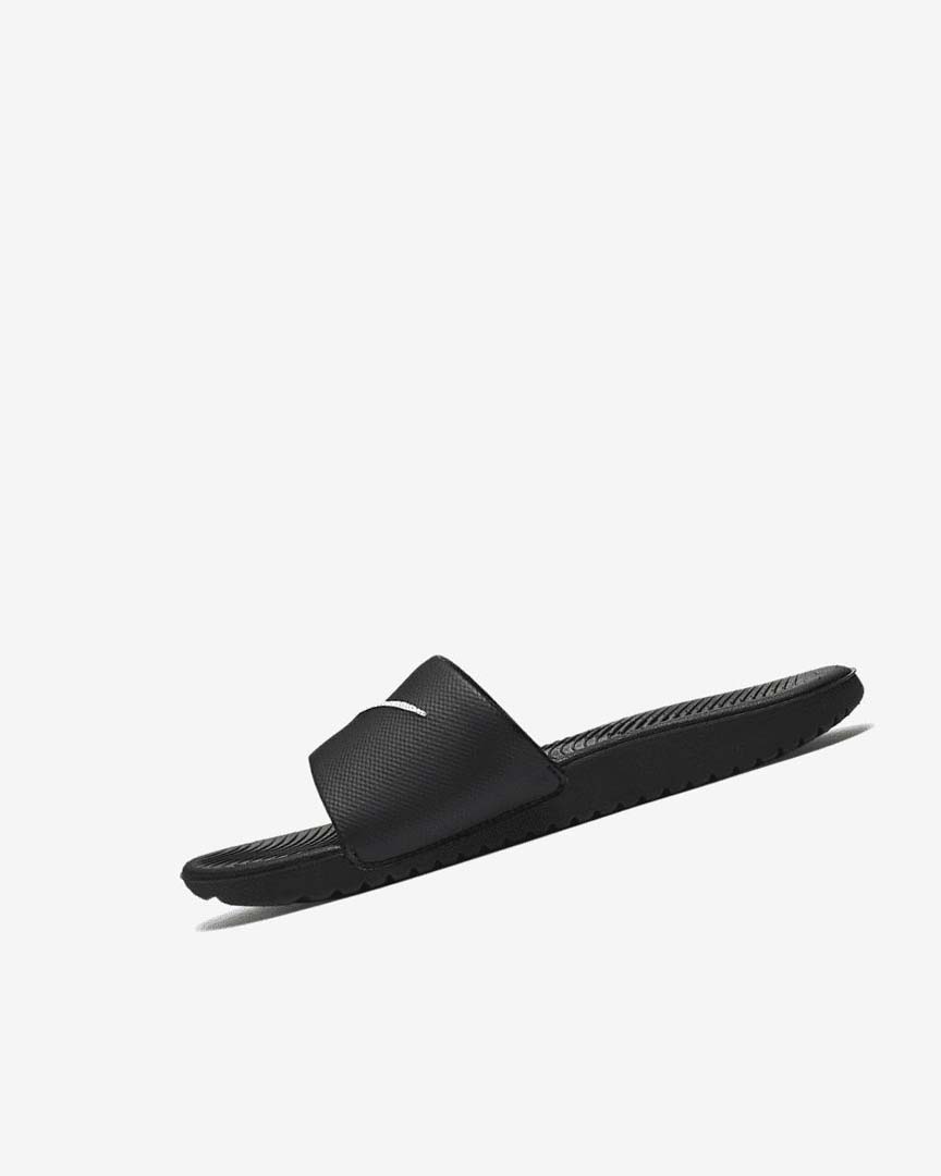 Black / White Nike Kawa Boys' Slides | CA_2791