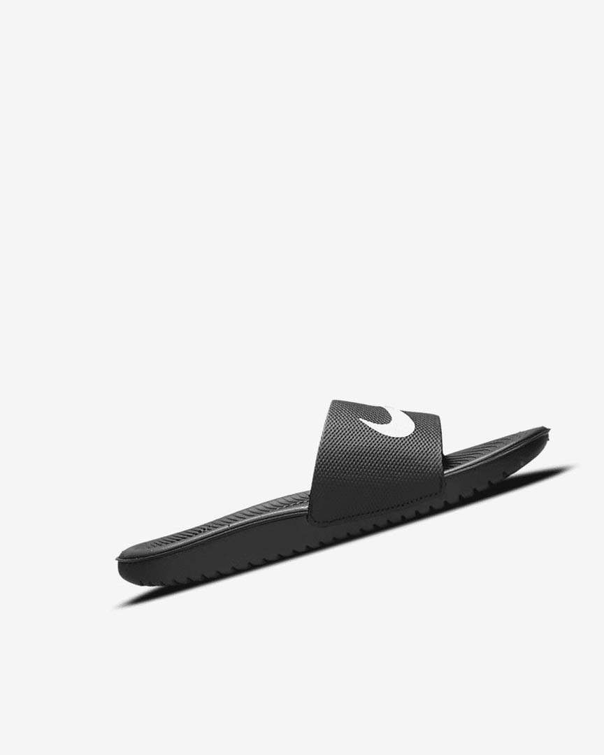 Black / White Nike Kawa Boys' Slides | CA_2791