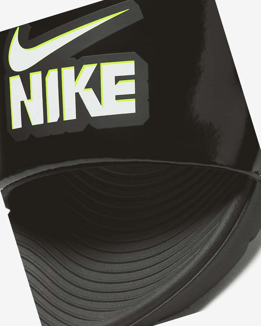 Black / White Nike Kawa Boys' Slides | CA_5379