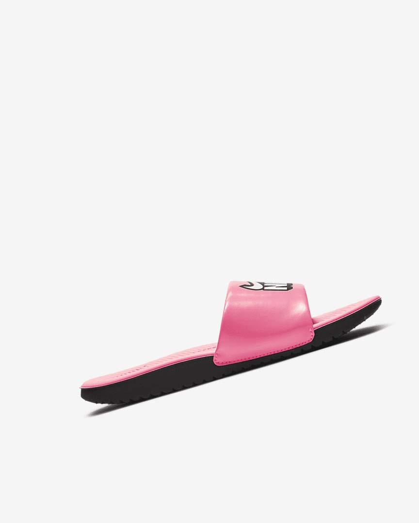 Black / White Nike Kawa Girls' Slides | CA_5201