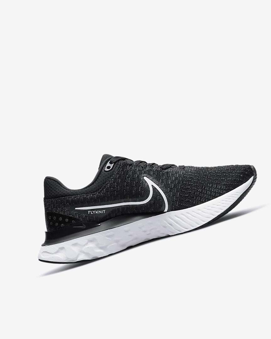 Black / White Nike React Infinity Run Flyknit 3 Women's Running Shoes | CA_4866