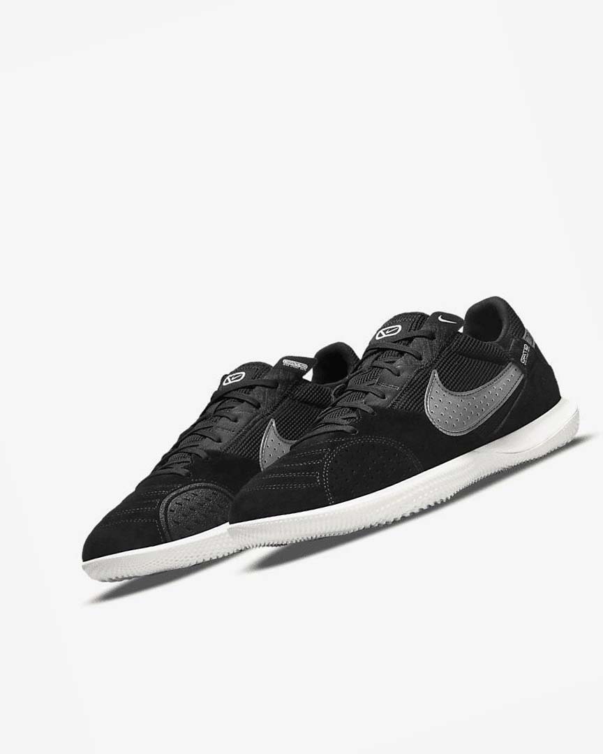 Black / White Nike Streetgato Men's Soccer Shoes | CA_5224