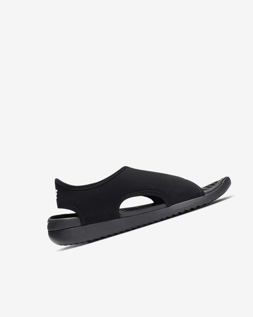 Black / White Nike Sunray Adjust 5 V2 Boys' Sandals | CA_4657