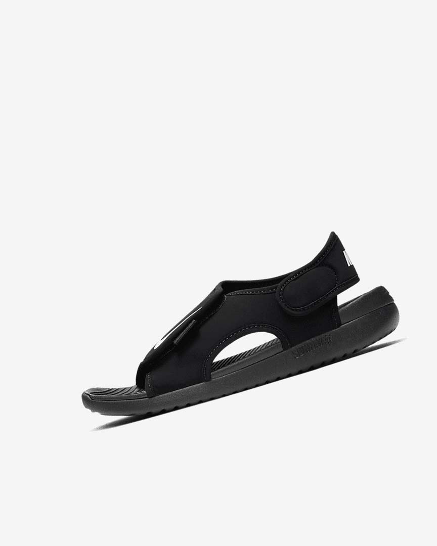 Black / White Nike Sunray Adjust 5 V2 Boys\' Sandals | CA_4657