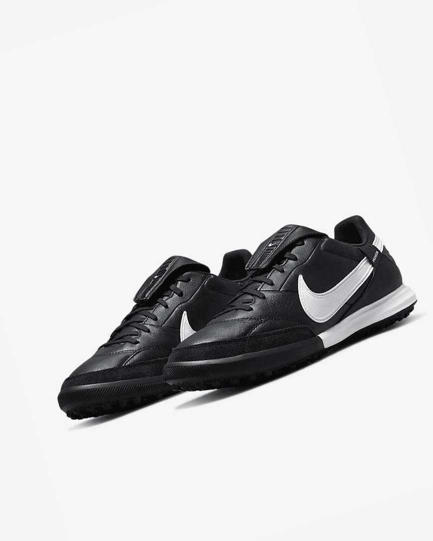 Black / White Nike The Premier 3 TF Men's Soccer Shoes | CA_4896