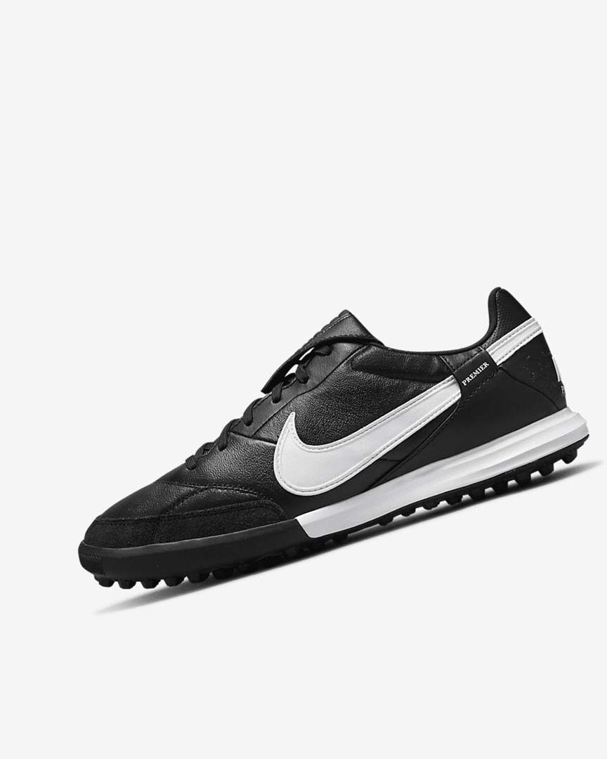 Black / White Nike The Premier 3 TF Women\'s Soccer Shoes | CA_1149