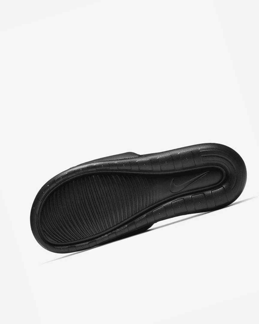 Black / White Nike Victori One Men's Slides | CA_2215