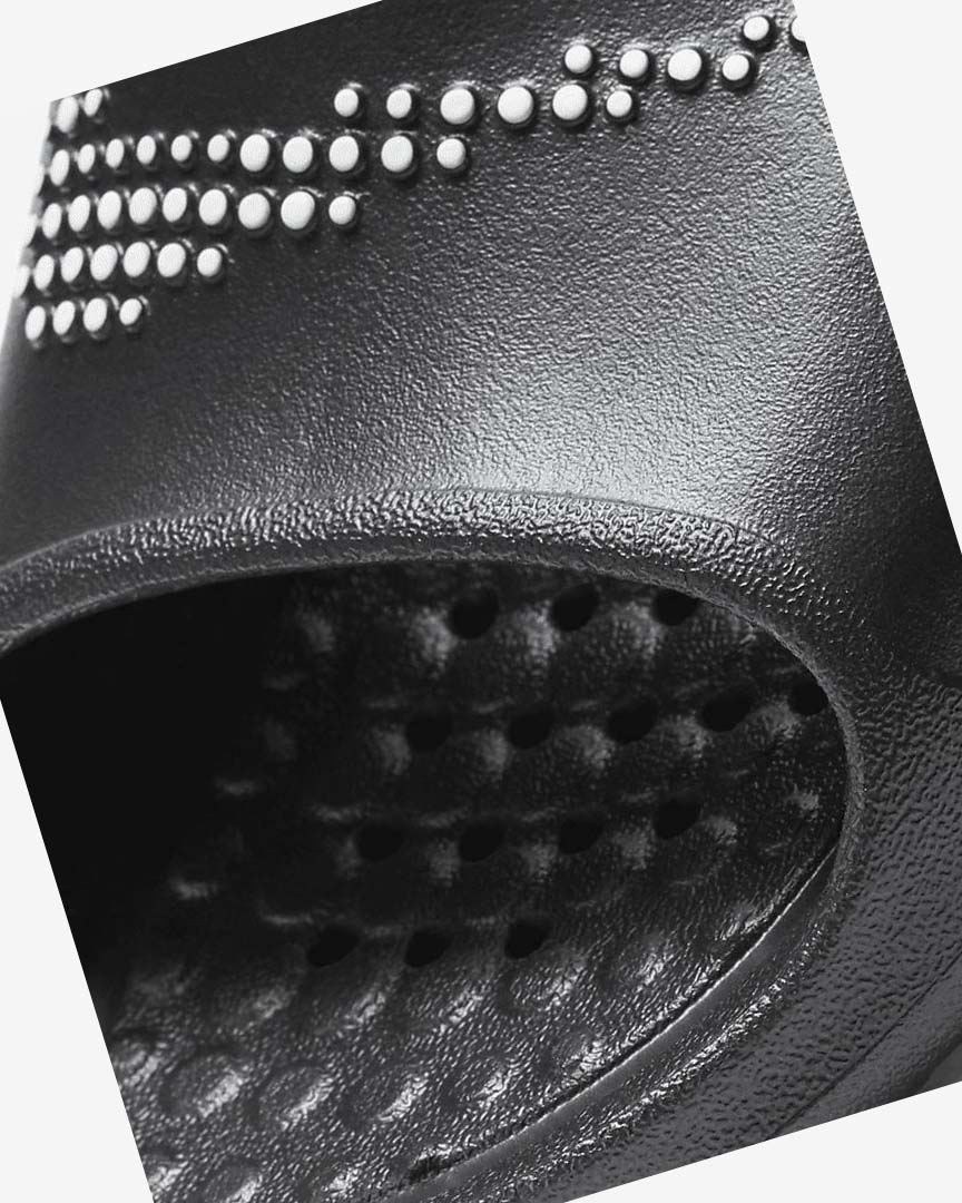 Black / White Nike Victori One Men's Slides | CA_5529